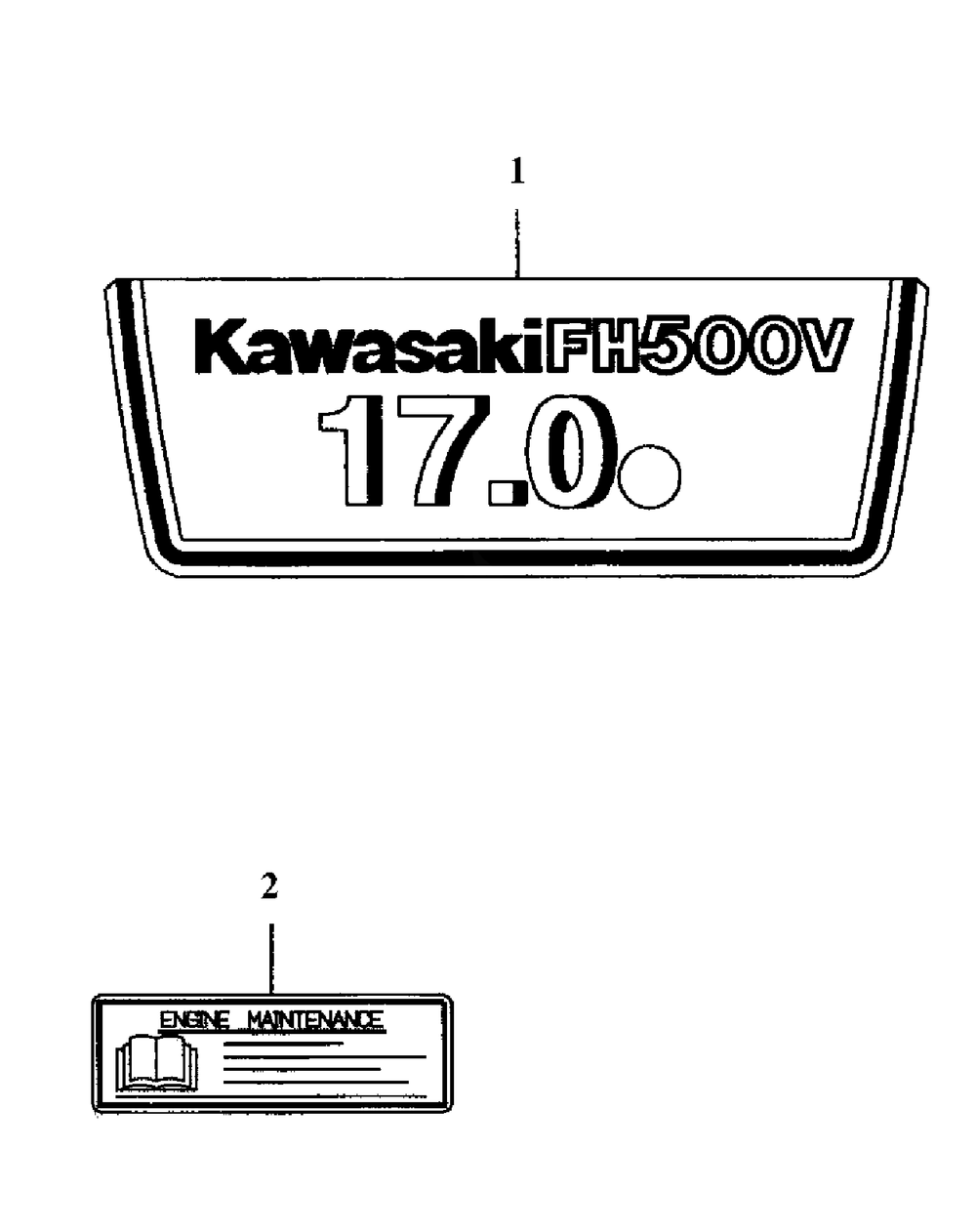 Fh500v-Cs14 Label Diagram and Parts List for H1748 55AE3D4S750-WAM Cub Cadet Lawn Mower